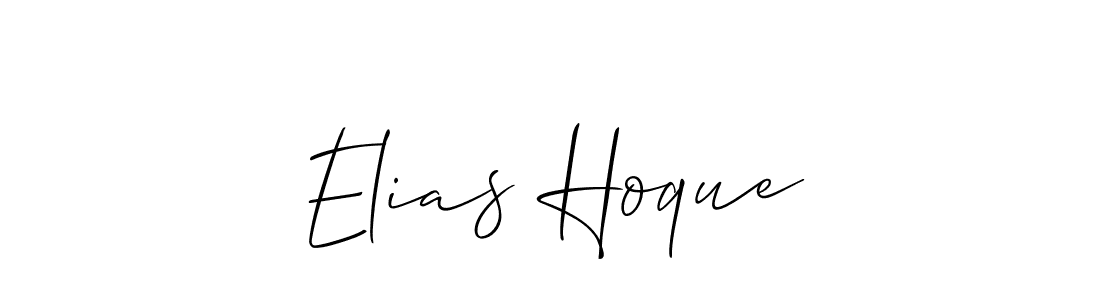Make a beautiful signature design for name Elias Hoque. With this signature (Allison_Script) style, you can create a handwritten signature for free. Elias Hoque signature style 2 images and pictures png