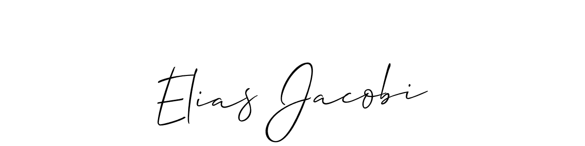 Design your own signature with our free online signature maker. With this signature software, you can create a handwritten (Allison_Script) signature for name Elias Jacobi. Elias Jacobi signature style 2 images and pictures png