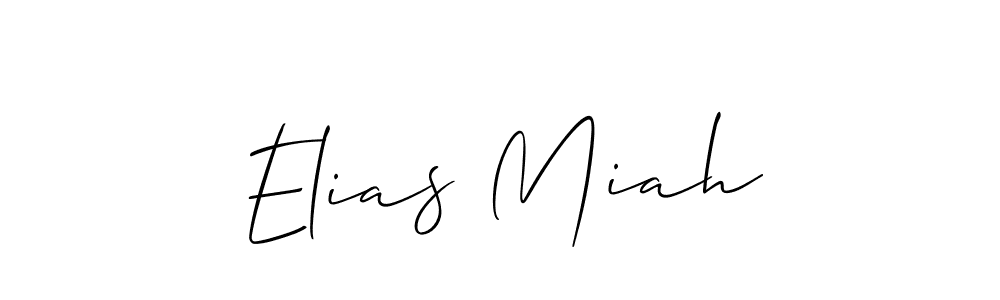 You should practise on your own different ways (Allison_Script) to write your name (Elias Miah) in signature. don't let someone else do it for you. Elias Miah signature style 2 images and pictures png
