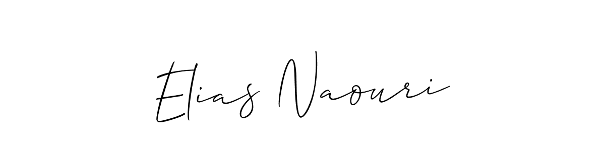 You should practise on your own different ways (Allison_Script) to write your name (Elias Naouri) in signature. don't let someone else do it for you. Elias Naouri signature style 2 images and pictures png