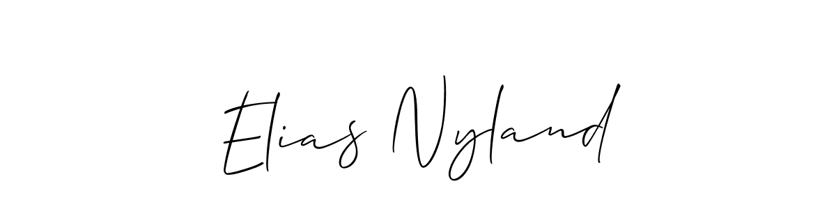 Make a beautiful signature design for name Elias Nyland. With this signature (Allison_Script) style, you can create a handwritten signature for free. Elias Nyland signature style 2 images and pictures png