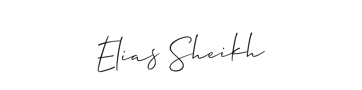 How to make Elias Sheikh name signature. Use Allison_Script style for creating short signs online. This is the latest handwritten sign. Elias Sheikh signature style 2 images and pictures png