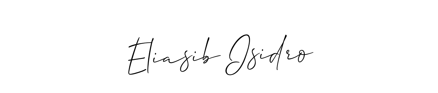 You should practise on your own different ways (Allison_Script) to write your name (Eliasib Isidro) in signature. don't let someone else do it for you. Eliasib Isidro signature style 2 images and pictures png