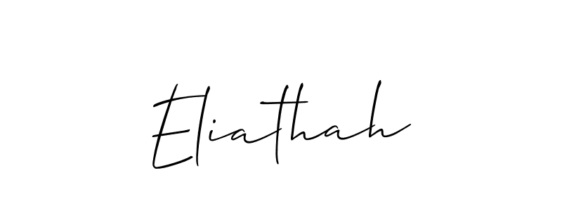 It looks lik you need a new signature style for name Eliathah. Design unique handwritten (Allison_Script) signature with our free signature maker in just a few clicks. Eliathah signature style 2 images and pictures png