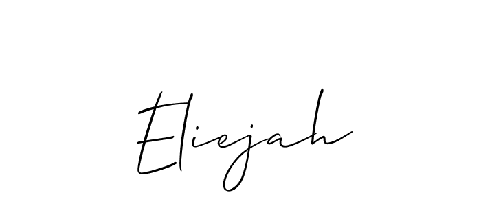 Design your own signature with our free online signature maker. With this signature software, you can create a handwritten (Allison_Script) signature for name Eliejah. Eliejah signature style 2 images and pictures png