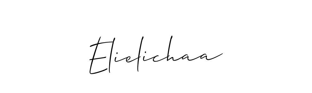 How to Draw Elielichaa signature style? Allison_Script is a latest design signature styles for name Elielichaa. Elielichaa signature style 2 images and pictures png