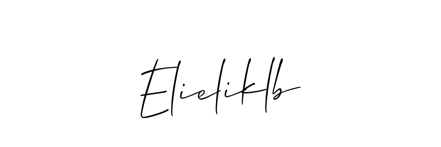 if you are searching for the best signature style for your name Elieliklb. so please give up your signature search. here we have designed multiple signature styles  using Allison_Script. Elieliklb signature style 2 images and pictures png