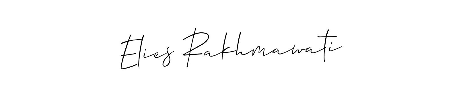 How to Draw Elies Rakhmawati signature style? Allison_Script is a latest design signature styles for name Elies Rakhmawati. Elies Rakhmawati signature style 2 images and pictures png