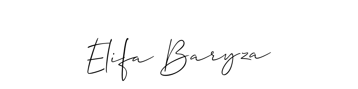 Design your own signature with our free online signature maker. With this signature software, you can create a handwritten (Allison_Script) signature for name Elifa Baryza. Elifa Baryza signature style 2 images and pictures png