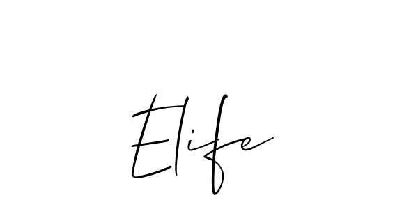 How to make Elife  signature? Allison_Script is a professional autograph style. Create handwritten signature for Elife  name. Elife  signature style 2 images and pictures png