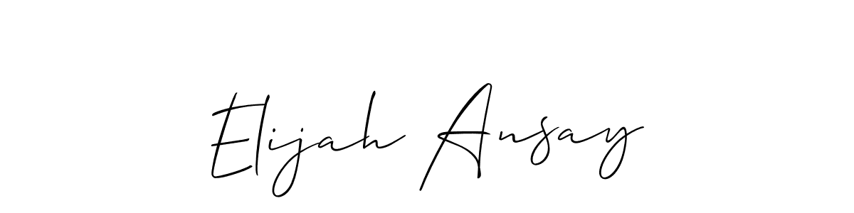 Create a beautiful signature design for name Elijah Ansay. With this signature (Allison_Script) fonts, you can make a handwritten signature for free. Elijah Ansay signature style 2 images and pictures png