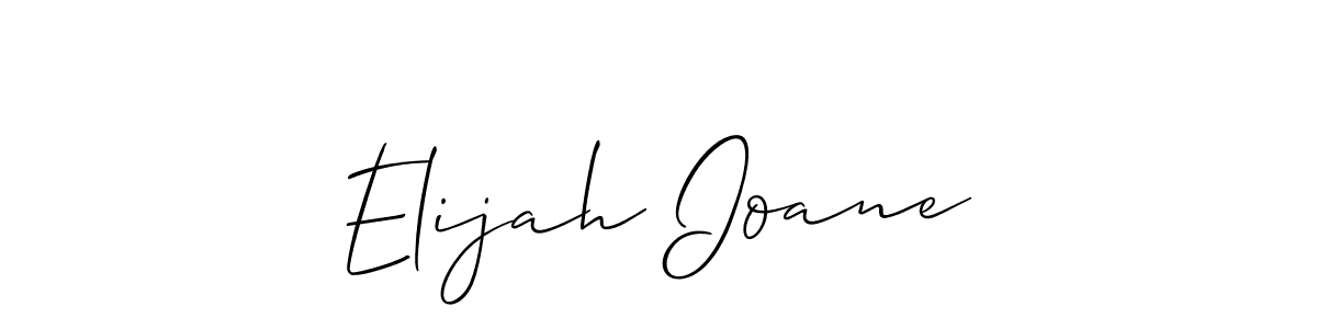 Design your own signature with our free online signature maker. With this signature software, you can create a handwritten (Allison_Script) signature for name Elijah Ioane. Elijah Ioane signature style 2 images and pictures png