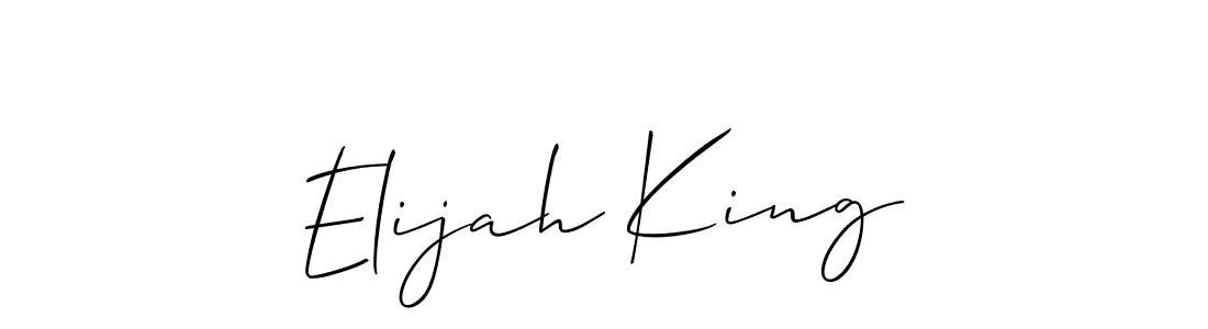 How to make Elijah King name signature. Use Allison_Script style for creating short signs online. This is the latest handwritten sign. Elijah King signature style 2 images and pictures png