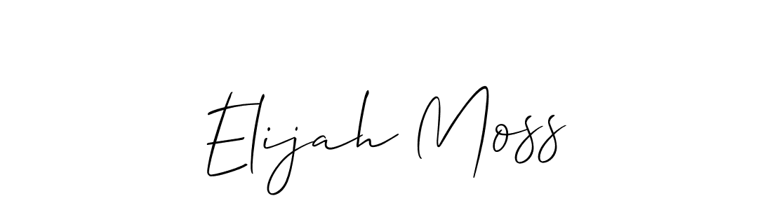 Design your own signature with our free online signature maker. With this signature software, you can create a handwritten (Allison_Script) signature for name Elijah Moss. Elijah Moss signature style 2 images and pictures png