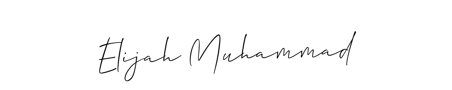 Design your own signature with our free online signature maker. With this signature software, you can create a handwritten (Allison_Script) signature for name Elijah Muhammad. Elijah Muhammad signature style 2 images and pictures png