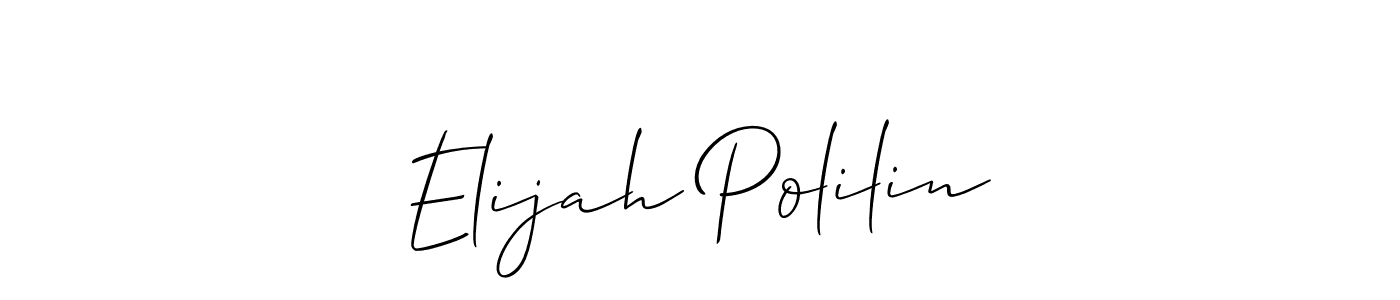 Allison_Script is a professional signature style that is perfect for those who want to add a touch of class to their signature. It is also a great choice for those who want to make their signature more unique. Get Elijah Polilin name to fancy signature for free. Elijah Polilin signature style 2 images and pictures png