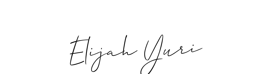 The best way (Allison_Script) to make a short signature is to pick only two or three words in your name. The name Elijah Yuri include a total of six letters. For converting this name. Elijah Yuri signature style 2 images and pictures png