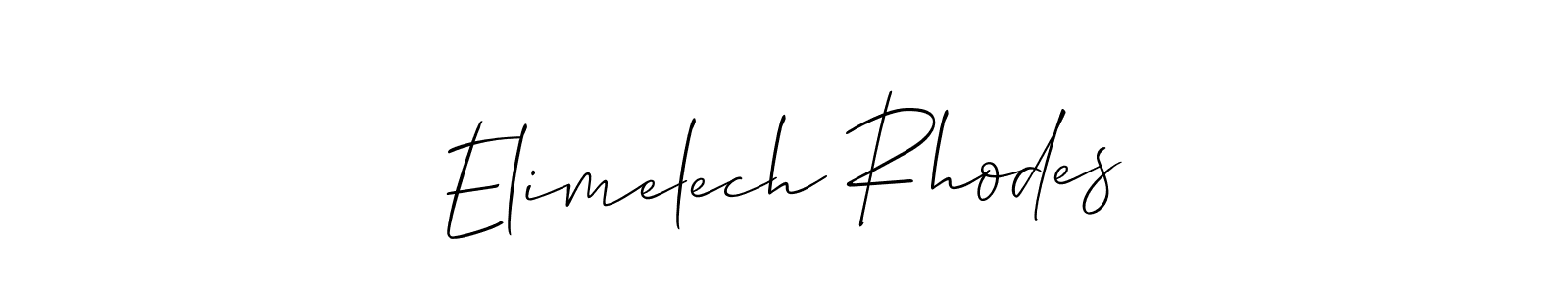 Elimelech Rhodes stylish signature style. Best Handwritten Sign (Allison_Script) for my name. Handwritten Signature Collection Ideas for my name Elimelech Rhodes. Elimelech Rhodes signature style 2 images and pictures png