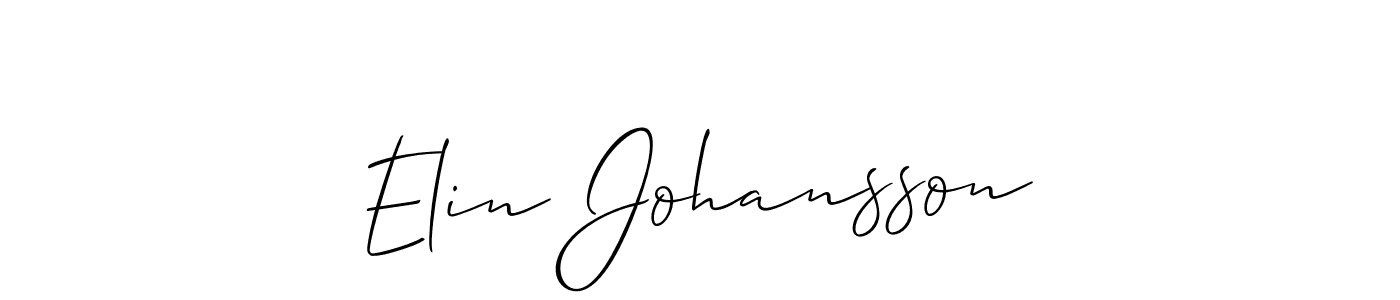 Best and Professional Signature Style for Elin Johansson. Allison_Script Best Signature Style Collection. Elin Johansson signature style 2 images and pictures png
