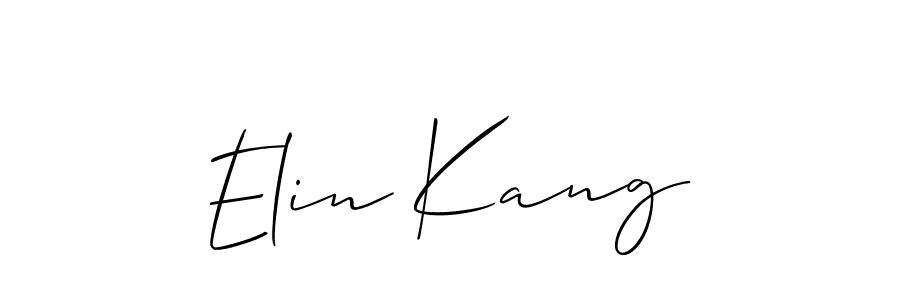 if you are searching for the best signature style for your name Elin Kang. so please give up your signature search. here we have designed multiple signature styles  using Allison_Script. Elin Kang signature style 2 images and pictures png