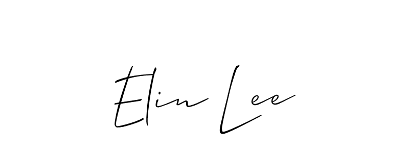 Similarly Allison_Script is the best handwritten signature design. Signature creator online .You can use it as an online autograph creator for name Elin Lee. Elin Lee signature style 2 images and pictures png