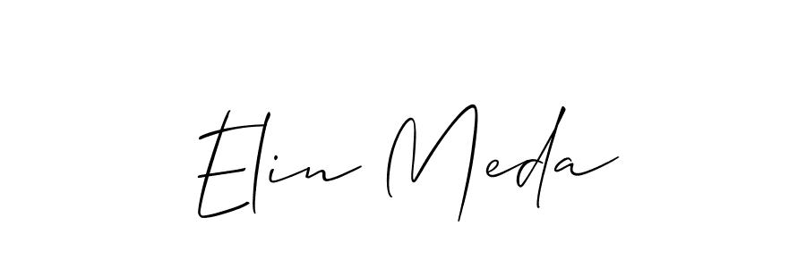 Make a beautiful signature design for name Elin Meda. Use this online signature maker to create a handwritten signature for free. Elin Meda signature style 2 images and pictures png