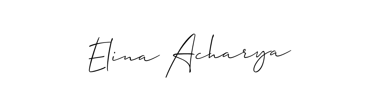 Best and Professional Signature Style for Elina Acharya. Allison_Script Best Signature Style Collection. Elina Acharya signature style 2 images and pictures png