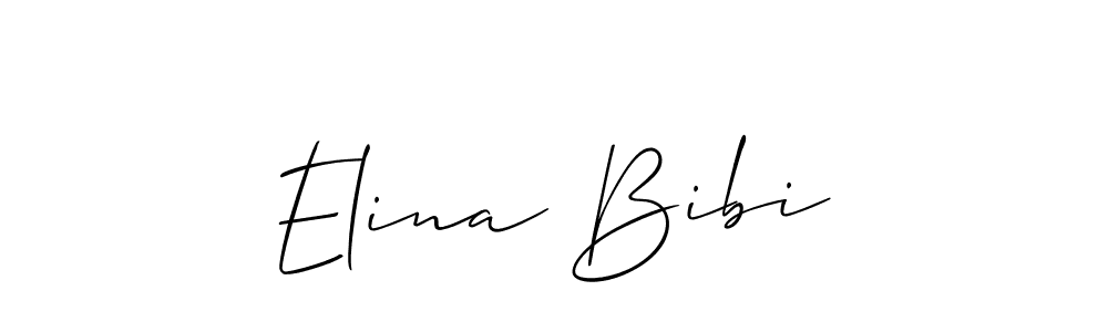 if you are searching for the best signature style for your name Elina Bibi. so please give up your signature search. here we have designed multiple signature styles  using Allison_Script. Elina Bibi signature style 2 images and pictures png