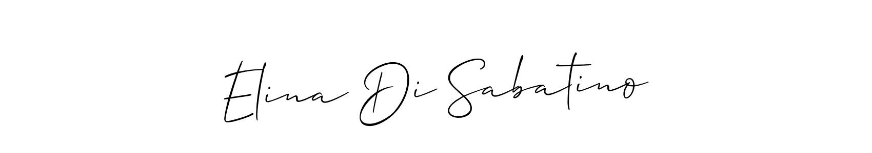 Create a beautiful signature design for name Elina Di Sabatino. With this signature (Allison_Script) fonts, you can make a handwritten signature for free. Elina Di Sabatino signature style 2 images and pictures png