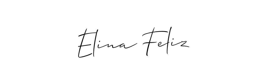 You should practise on your own different ways (Allison_Script) to write your name (Elina Feliz) in signature. don't let someone else do it for you. Elina Feliz signature style 2 images and pictures png