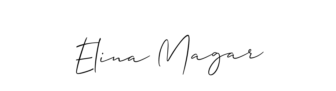 Elina Magar stylish signature style. Best Handwritten Sign (Allison_Script) for my name. Handwritten Signature Collection Ideas for my name Elina Magar. Elina Magar signature style 2 images and pictures png