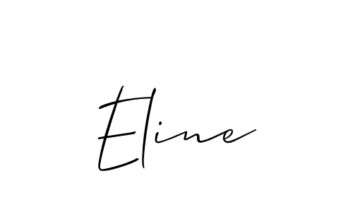 Make a beautiful signature design for name Eline. With this signature (Allison_Script) style, you can create a handwritten signature for free. Eline signature style 2 images and pictures png