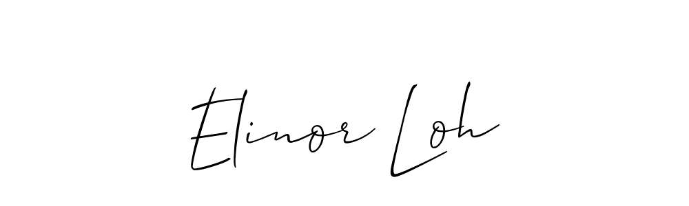 Check out images of Autograph of Elinor Loh name. Actor Elinor Loh Signature Style. Allison_Script is a professional sign style online. Elinor Loh signature style 2 images and pictures png