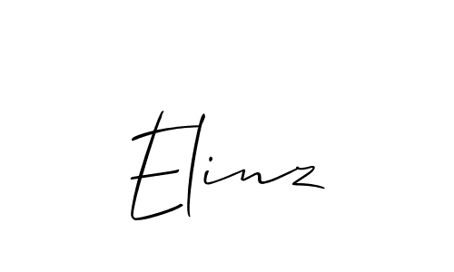 if you are searching for the best signature style for your name Elinz. so please give up your signature search. here we have designed multiple signature styles  using Allison_Script. Elinz signature style 2 images and pictures png