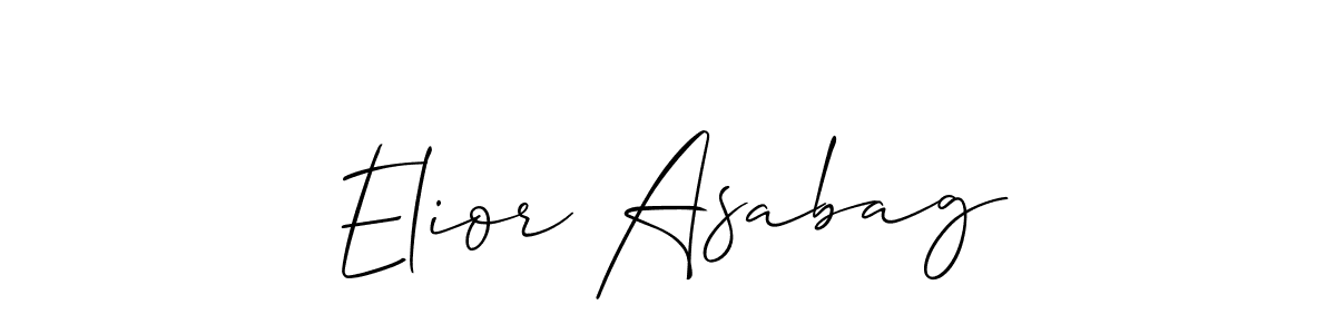 Make a short Elior Asabag signature style. Manage your documents anywhere anytime using Allison_Script. Create and add eSignatures, submit forms, share and send files easily. Elior Asabag signature style 2 images and pictures png