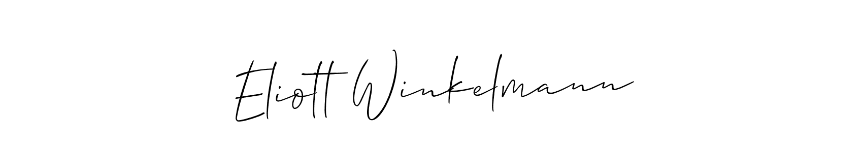How to Draw Eliott Winkelmann signature style? Allison_Script is a latest design signature styles for name Eliott Winkelmann. Eliott Winkelmann signature style 2 images and pictures png