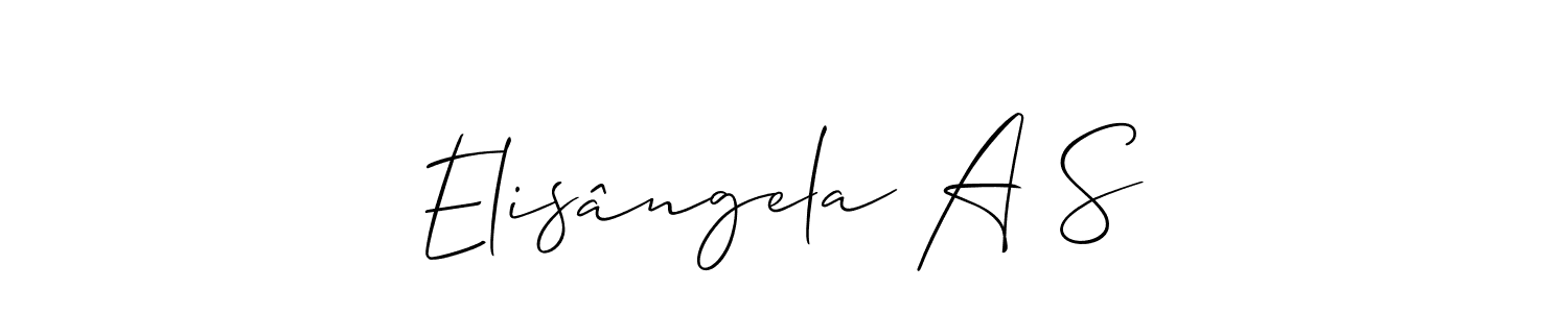 Make a beautiful signature design for name Elisângela A S. Use this online signature maker to create a handwritten signature for free. Elisângela A S signature style 2 images and pictures png