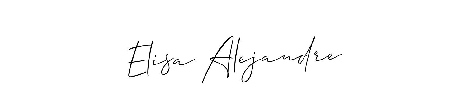 Similarly Allison_Script is the best handwritten signature design. Signature creator online .You can use it as an online autograph creator for name Elisa Alejandre. Elisa Alejandre signature style 2 images and pictures png
