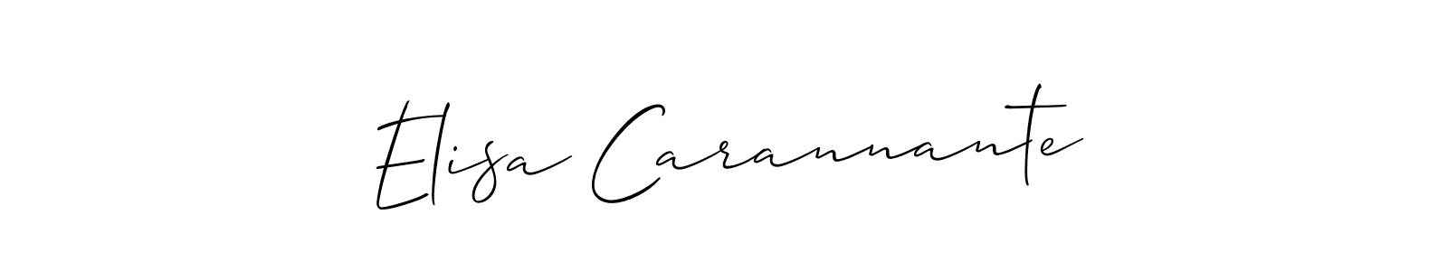 Allison_Script is a professional signature style that is perfect for those who want to add a touch of class to their signature. It is also a great choice for those who want to make their signature more unique. Get Elisa Carannante name to fancy signature for free. Elisa Carannante signature style 2 images and pictures png