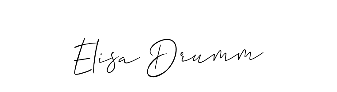 Make a short Elisa Drumm signature style. Manage your documents anywhere anytime using Allison_Script. Create and add eSignatures, submit forms, share and send files easily. Elisa Drumm signature style 2 images and pictures png