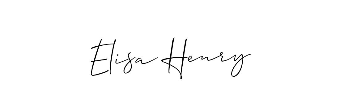 You should practise on your own different ways (Allison_Script) to write your name (Elisa Henry) in signature. don't let someone else do it for you. Elisa Henry signature style 2 images and pictures png
