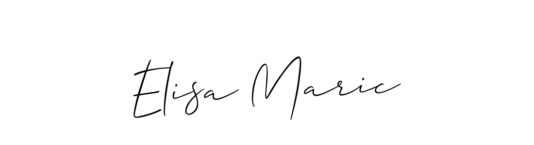 How to Draw Elisa Maric signature style? Allison_Script is a latest design signature styles for name Elisa Maric. Elisa Maric signature style 2 images and pictures png