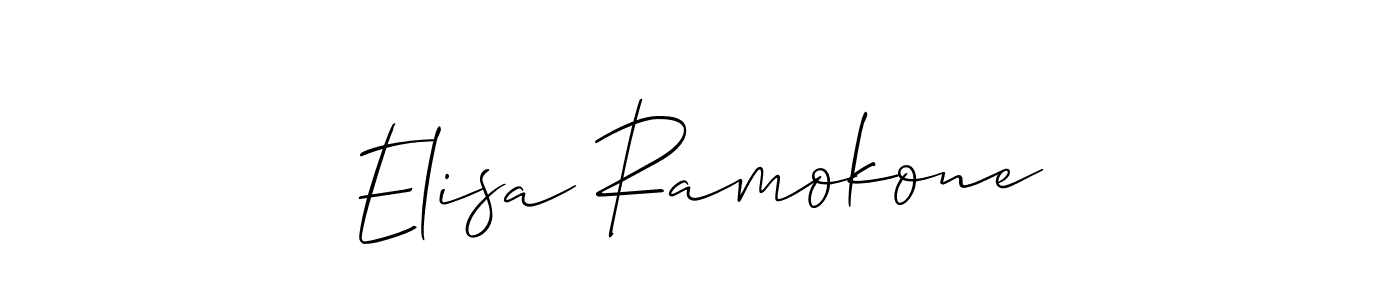 Also we have Elisa Ramokone name is the best signature style. Create professional handwritten signature collection using Allison_Script autograph style. Elisa Ramokone signature style 2 images and pictures png