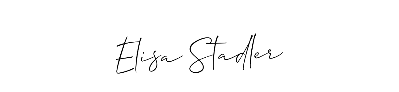 Also You can easily find your signature by using the search form. We will create Elisa Stadler name handwritten signature images for you free of cost using Allison_Script sign style. Elisa Stadler signature style 2 images and pictures png