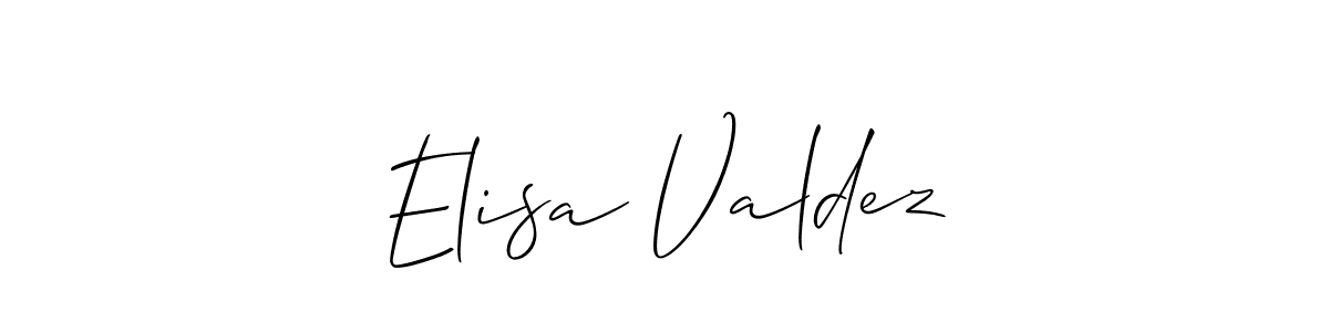 The best way (Allison_Script) to make a short signature is to pick only two or three words in your name. The name Elisa Valdez include a total of six letters. For converting this name. Elisa Valdez signature style 2 images and pictures png