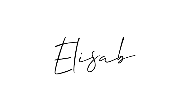Elisab stylish signature style. Best Handwritten Sign (Allison_Script) for my name. Handwritten Signature Collection Ideas for my name Elisab. Elisab signature style 2 images and pictures png