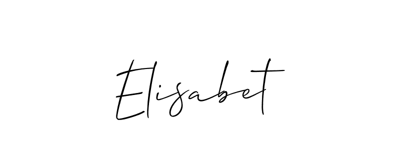 Design your own signature with our free online signature maker. With this signature software, you can create a handwritten (Allison_Script) signature for name Elisabet. Elisabet signature style 2 images and pictures png