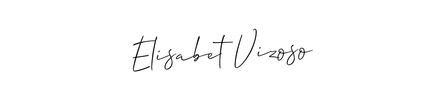 How to make Elisabet Vizoso signature? Allison_Script is a professional autograph style. Create handwritten signature for Elisabet Vizoso name. Elisabet Vizoso signature style 2 images and pictures png