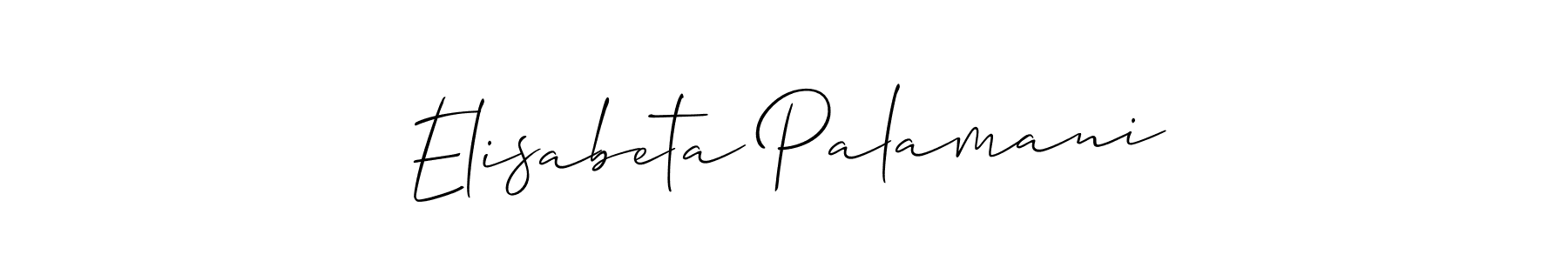 It looks lik you need a new signature style for name Elisabeta Palamani. Design unique handwritten (Allison_Script) signature with our free signature maker in just a few clicks. Elisabeta Palamani signature style 2 images and pictures png