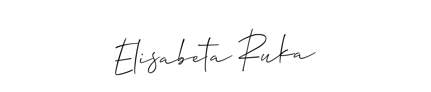 It looks lik you need a new signature style for name Elisabeta Ruka. Design unique handwritten (Allison_Script) signature with our free signature maker in just a few clicks. Elisabeta Ruka signature style 2 images and pictures png